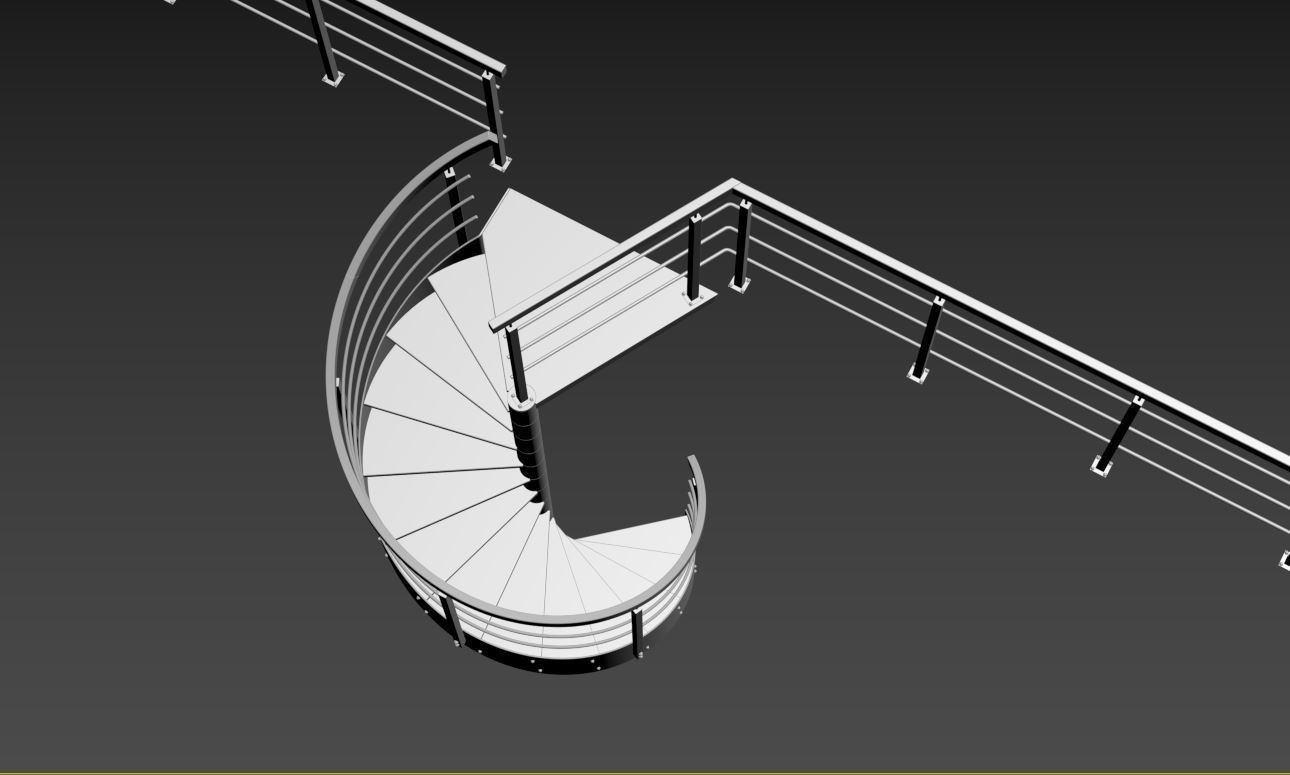 Spiral stairs 3D model_23