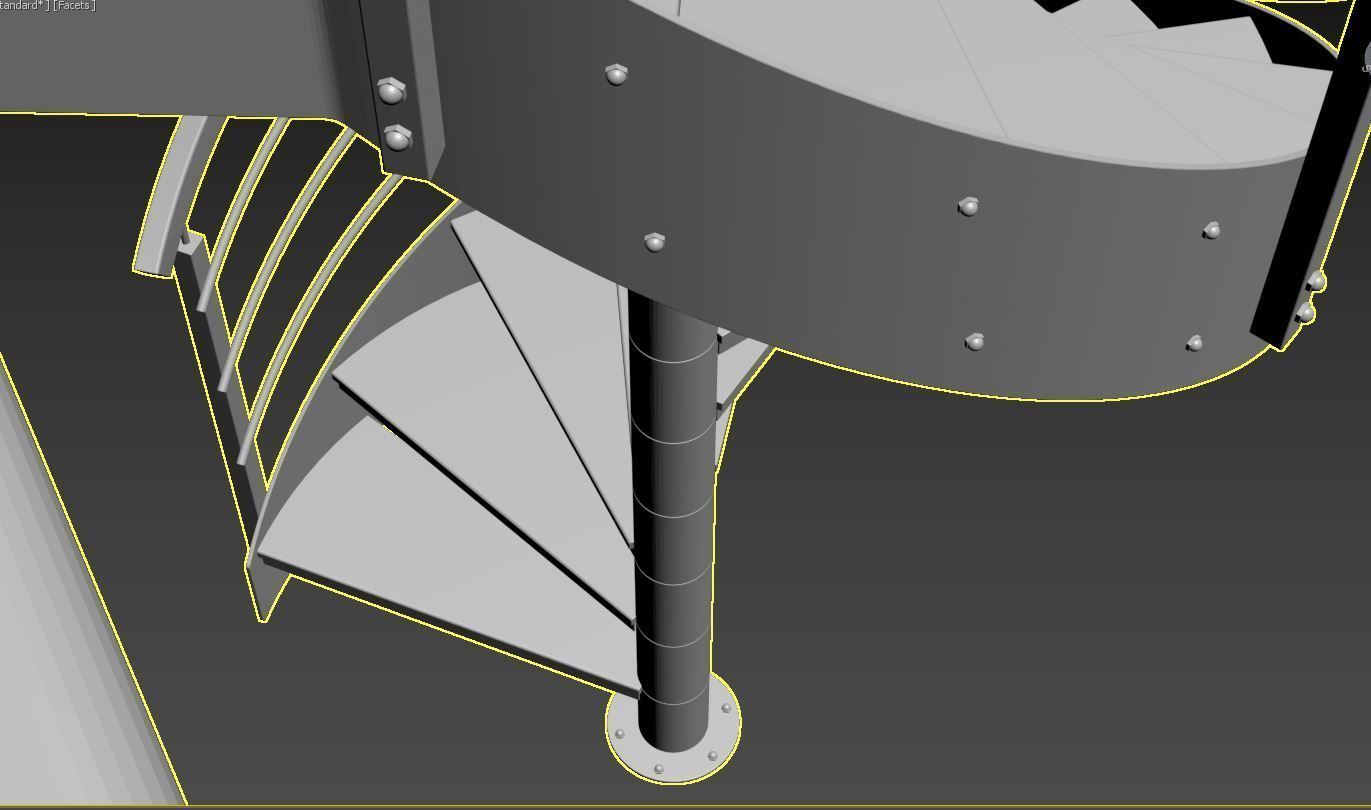 Spiral stairs 3D model_22