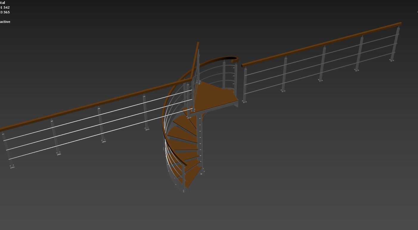 Spiral stairs 3D model_30
