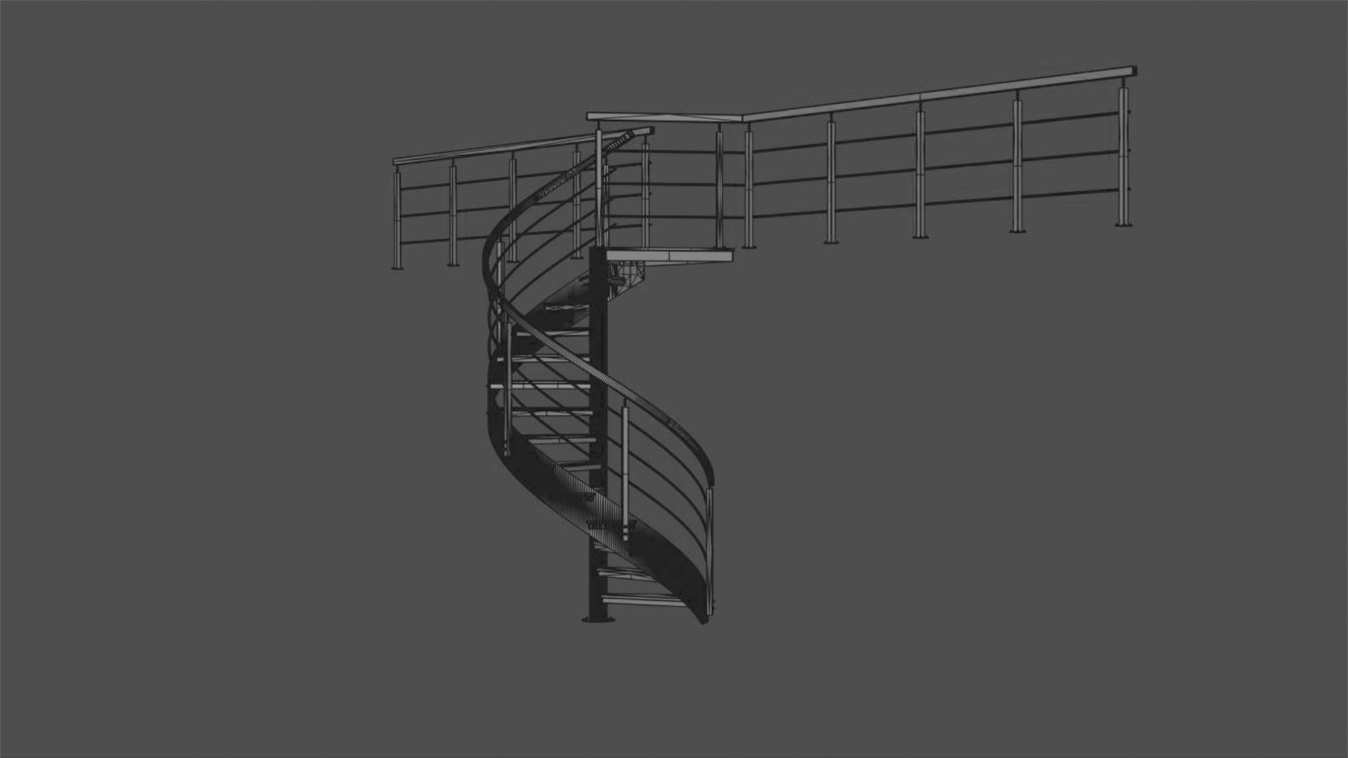 Spiral stairs 3D model_25