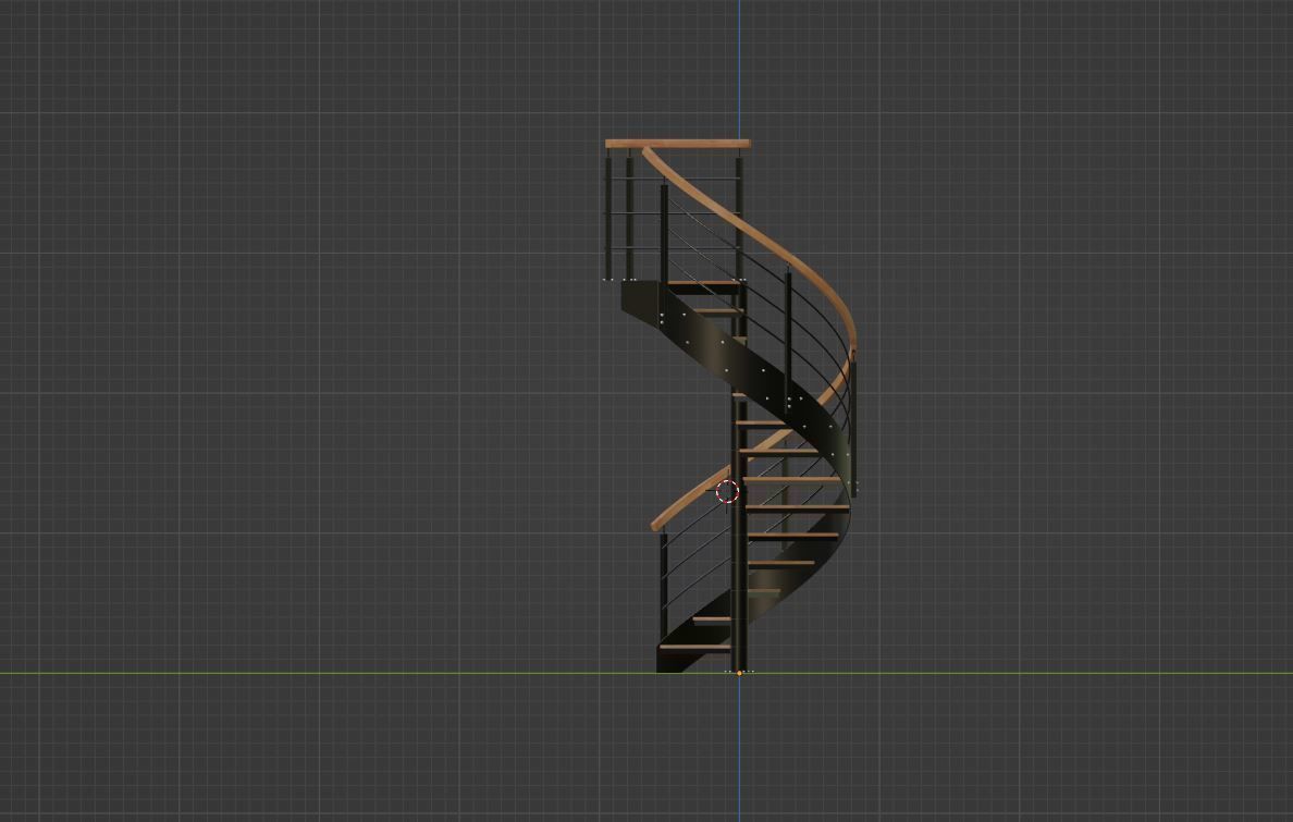 Spiral stairs 3D model_15