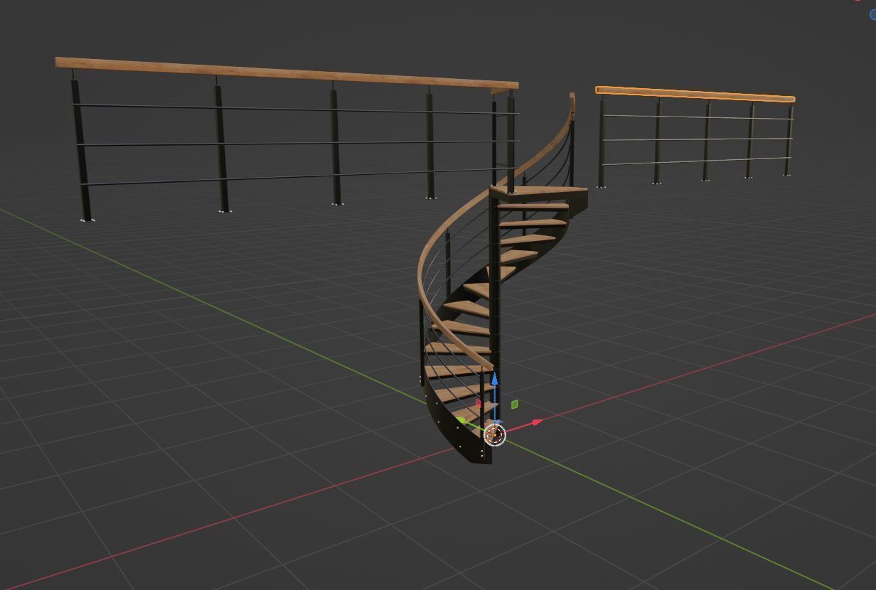 Spiral stairs 3D model_13