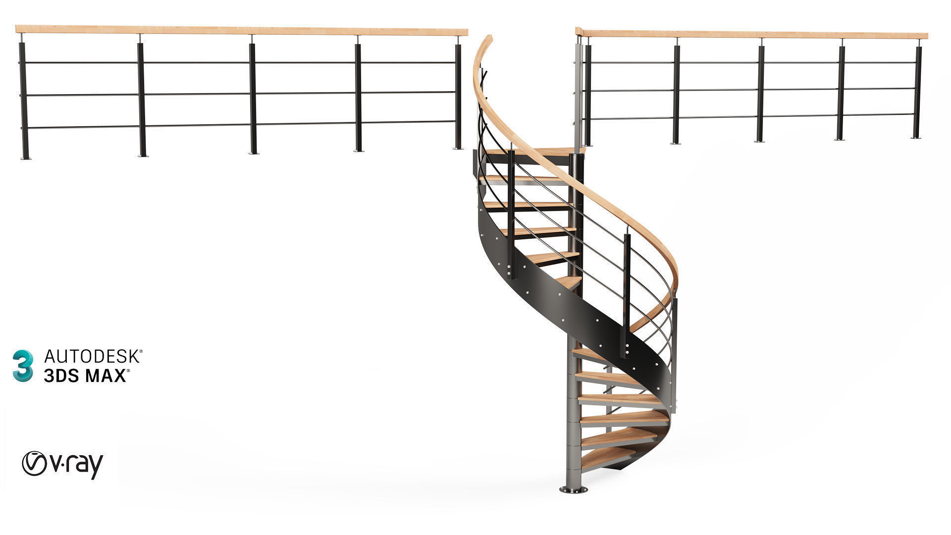Spiral stairs 3D model_11