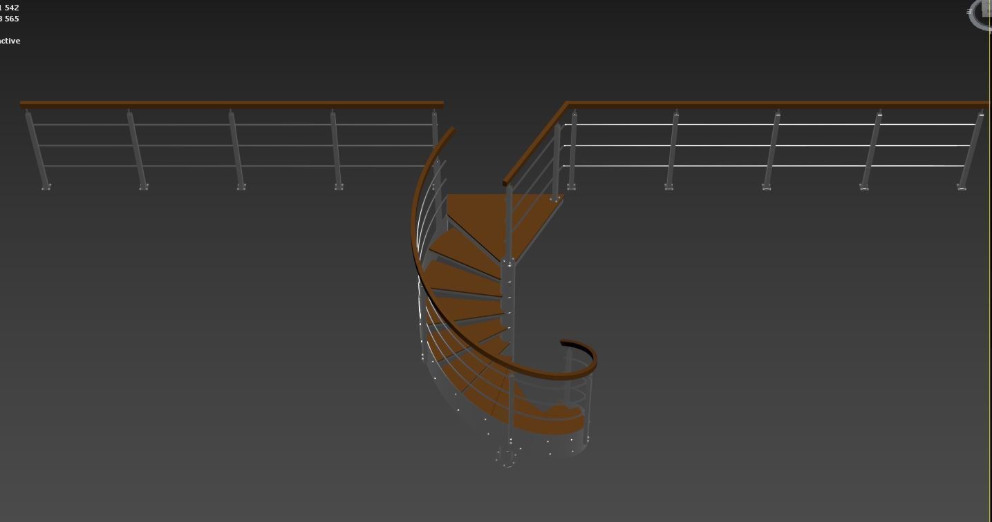 Spiral stairs 3D model_31