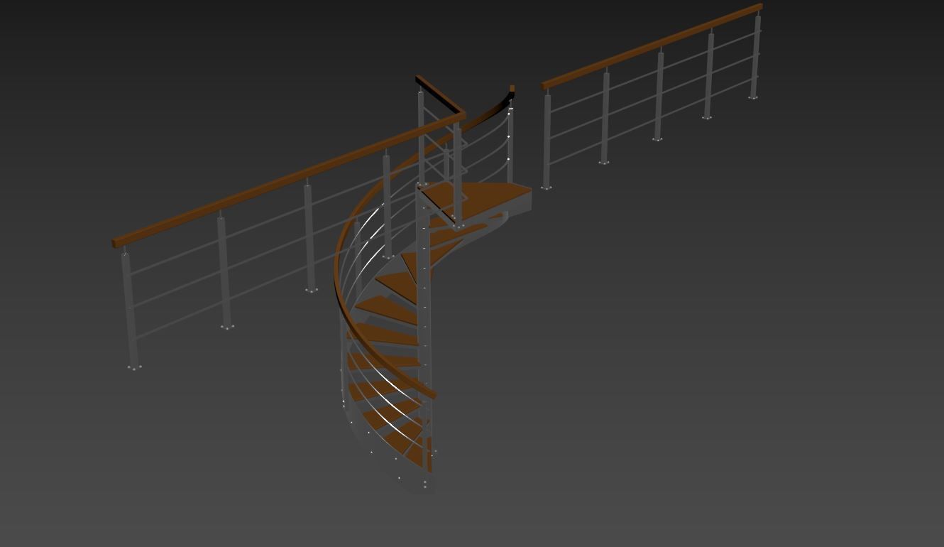 Spiral stairs 3D model_29