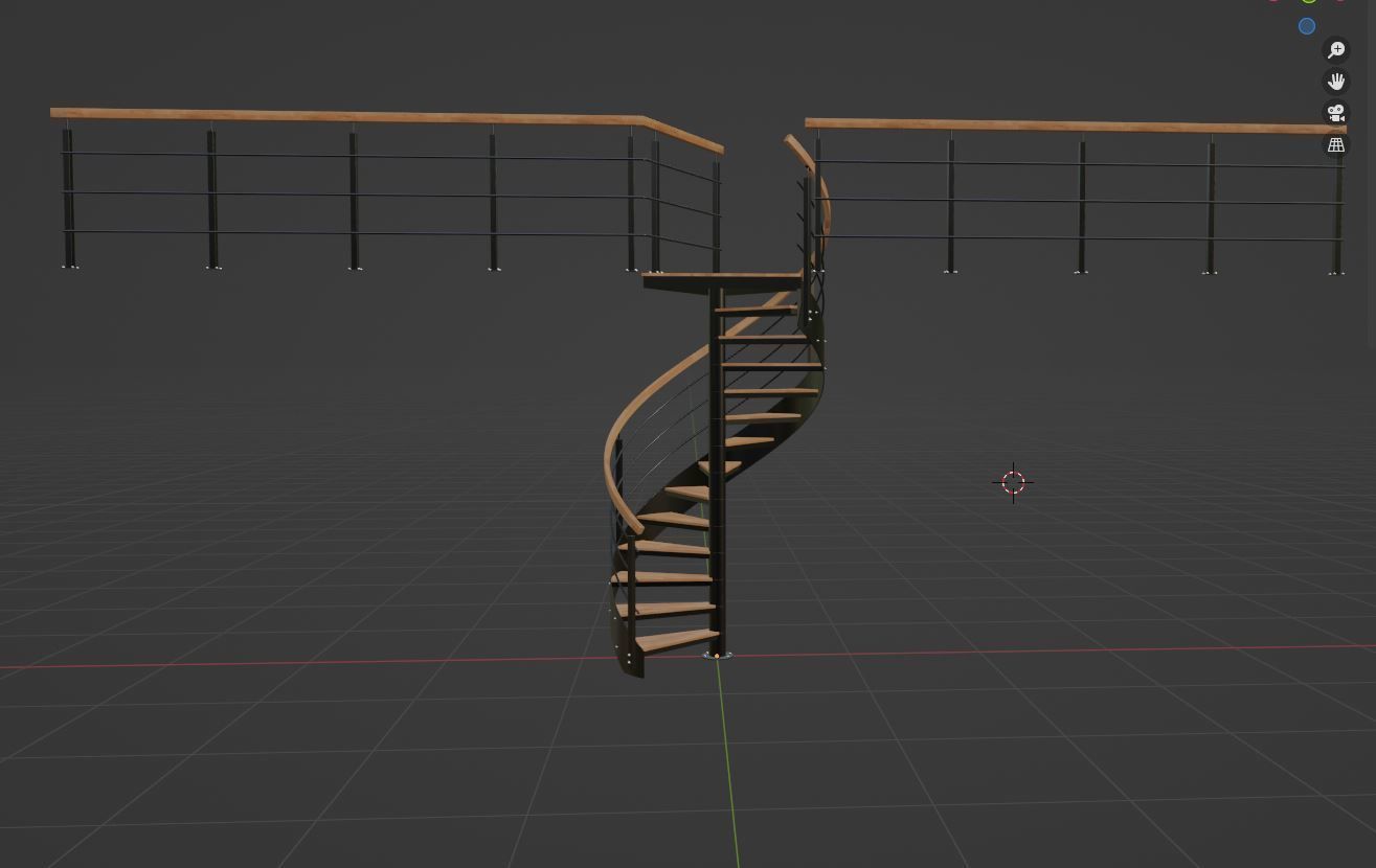 Spiral stairs 3D model_14