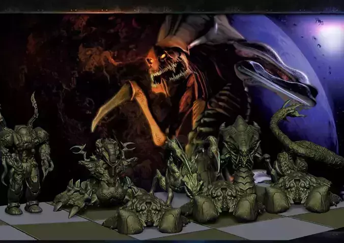 zerg chess set  