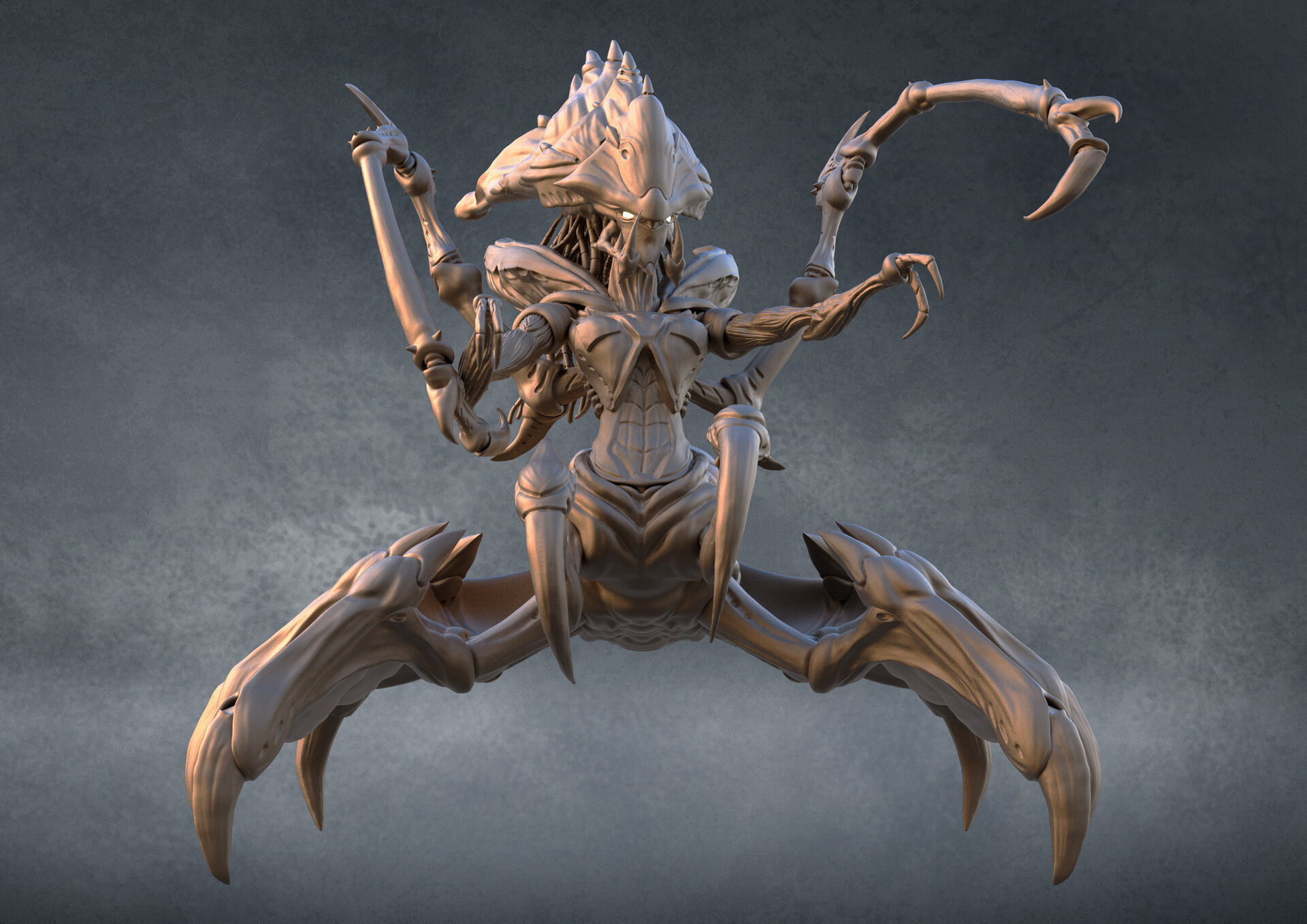 zerg chess set   3D print model_1