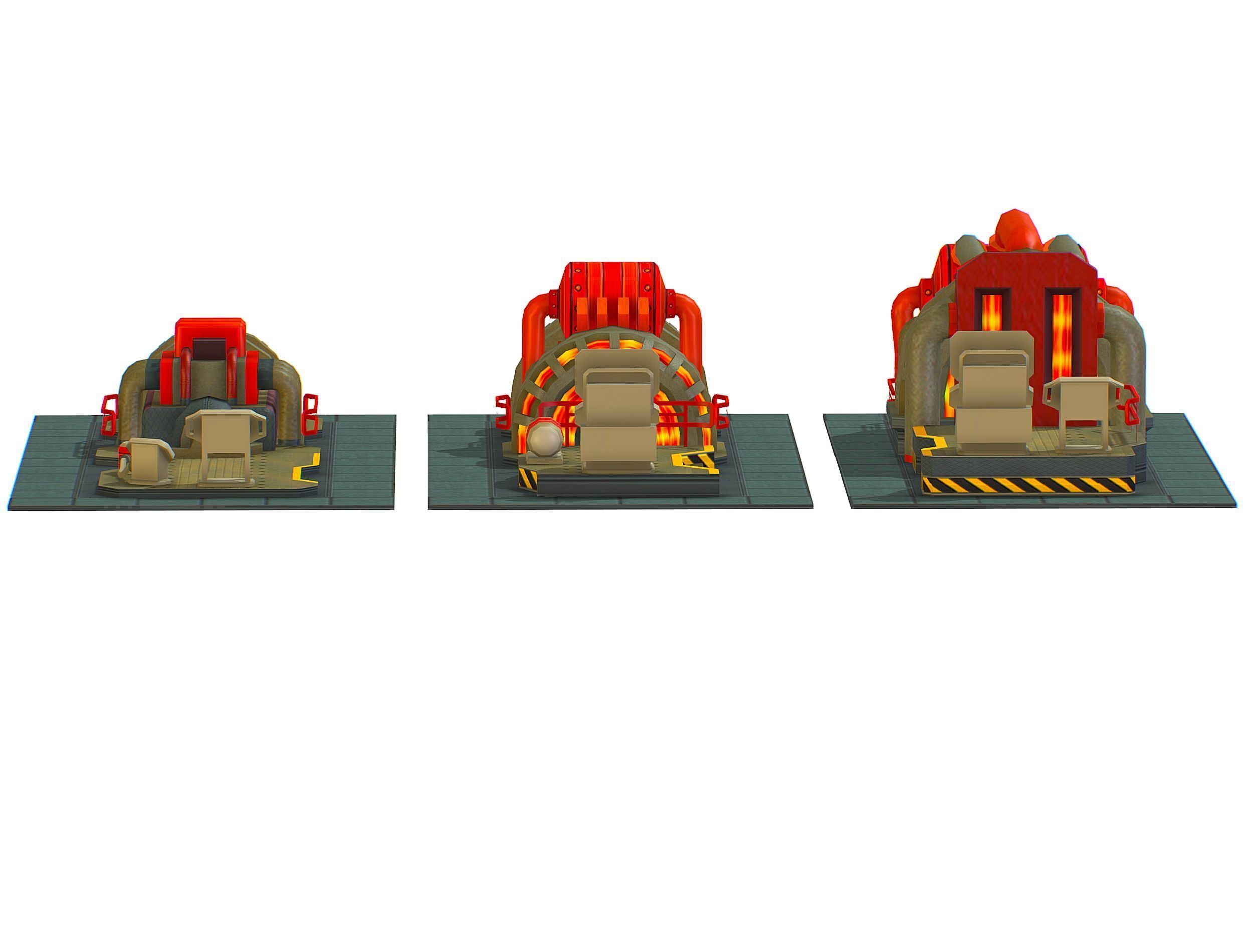 isometrical Installation Power Plant Generator Low-poly 3D model_22