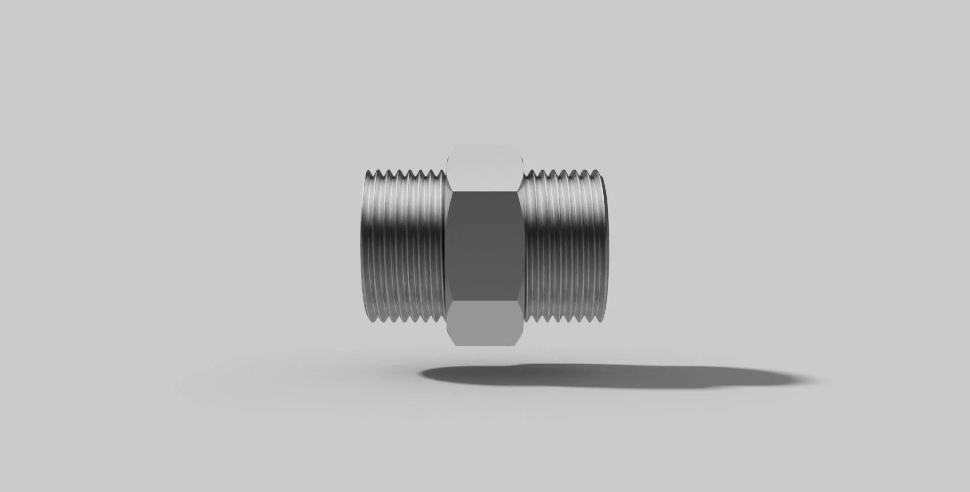 3-4 Inch BSP male - Hexagon - Autodesk Inventor 3D model