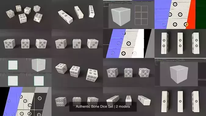 Authentic Bone Dice Set