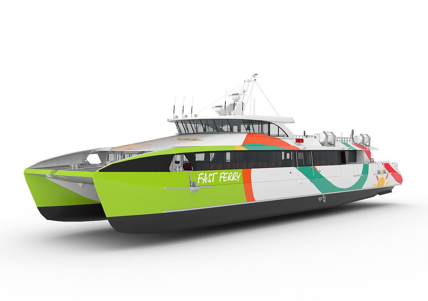 High speed catamaran ferry 3D model_6
