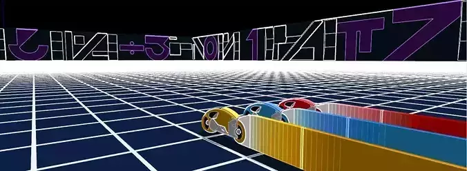 TRON GAMES GRID LIGHTCYCLES 3D model