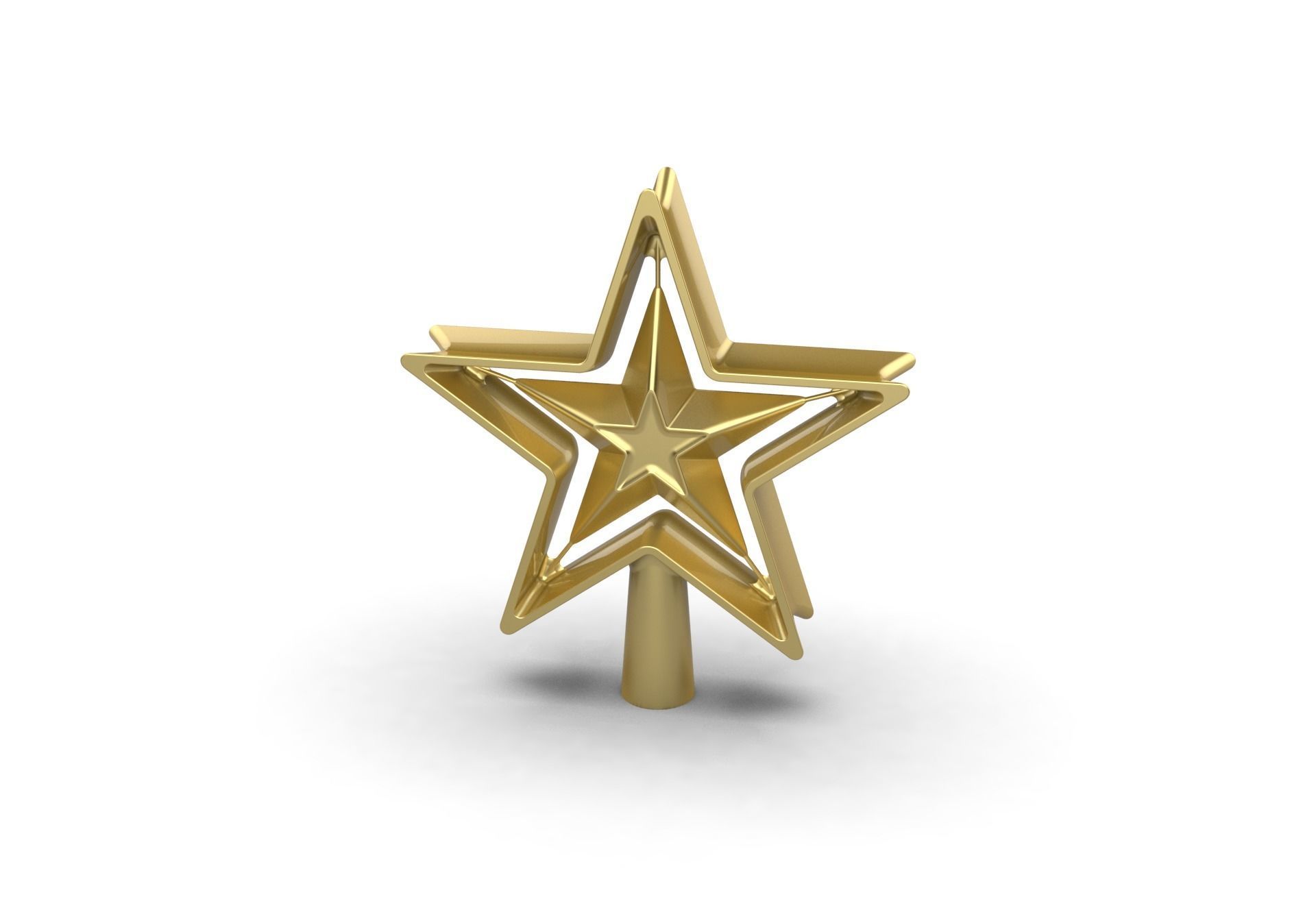 Christmas Xmas Tree Star Decoration 3D print model_3