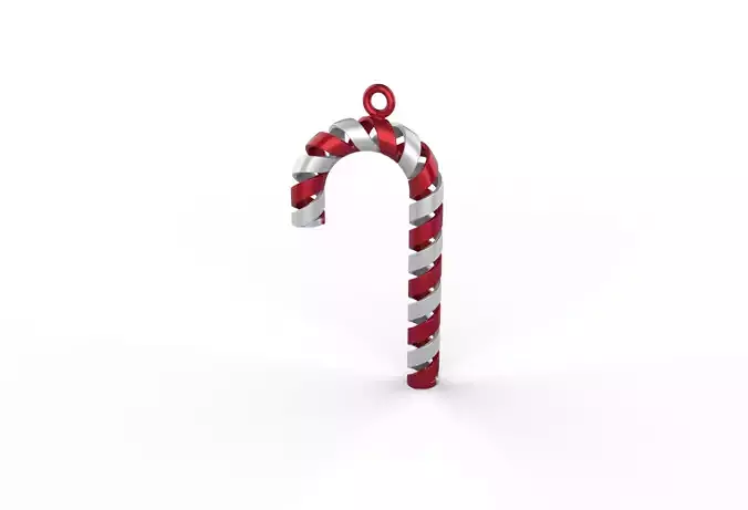 Christmas Xmas Candy Cane hook 3D print model