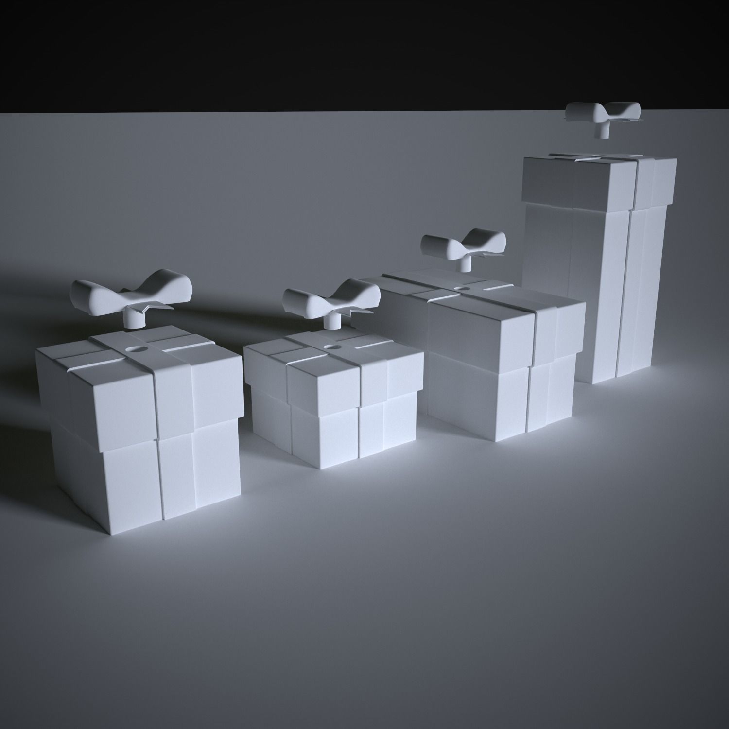 4 Christmas gifts 3D print model_2