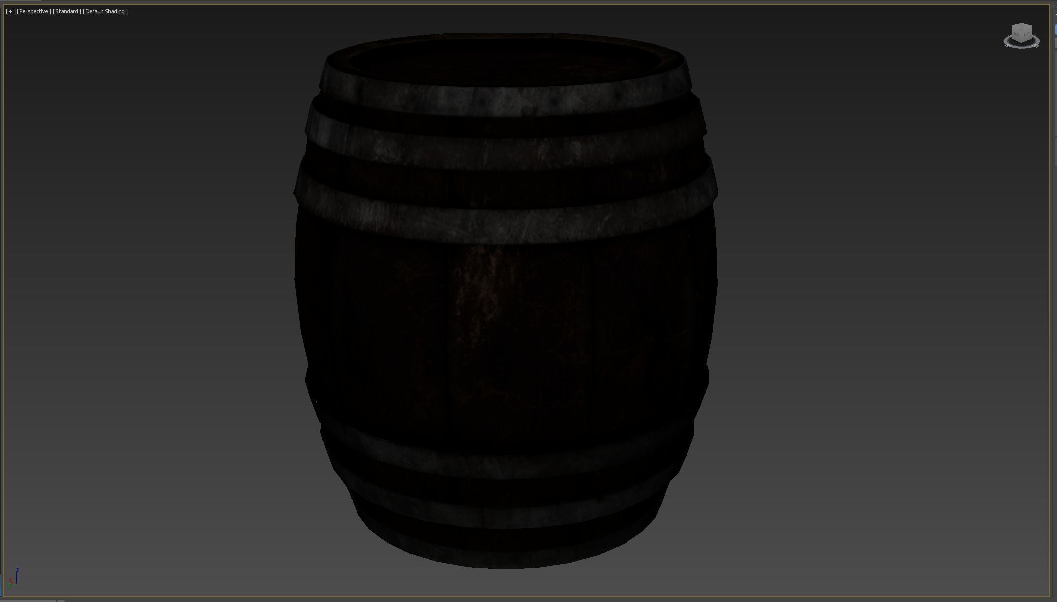 Barrel Wooden Low-poly 3D model_5