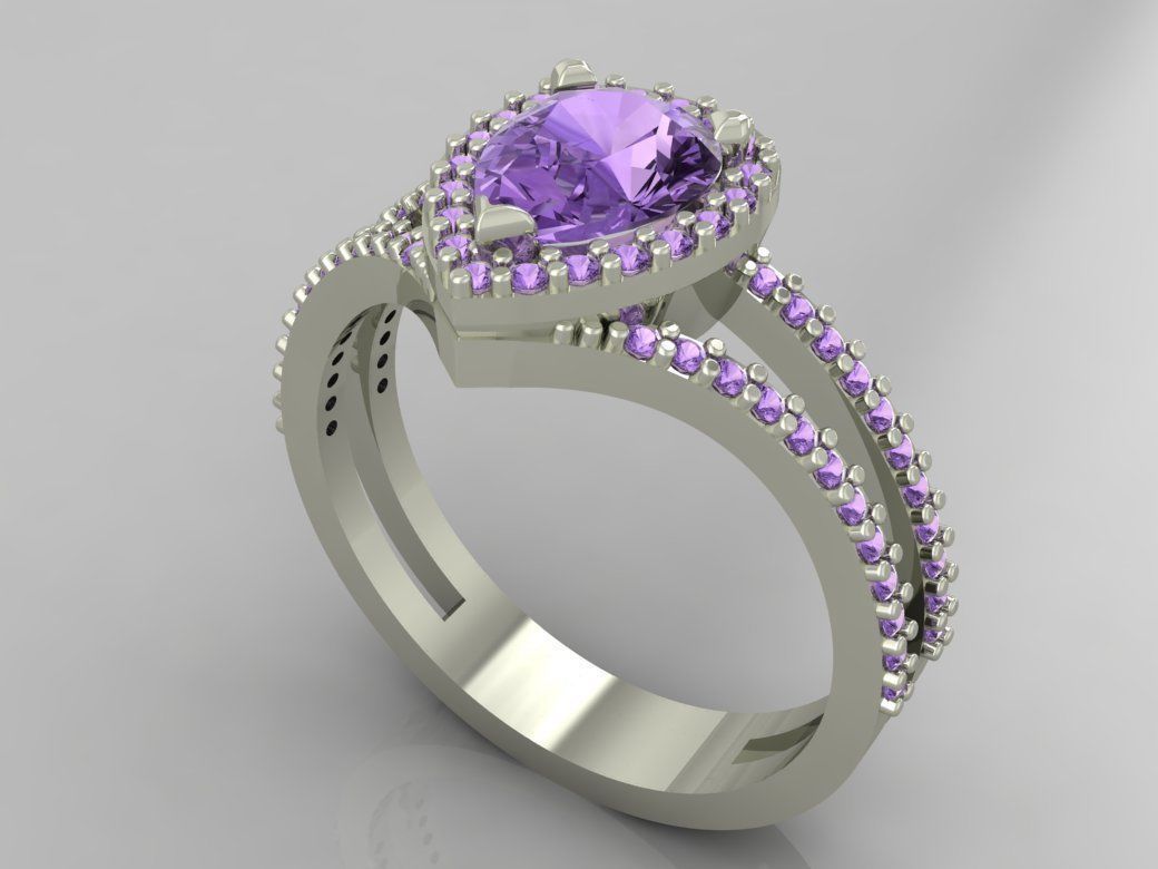 Ring 3D Print 3D print model 3D print model gold engagement w... 3D print model_3