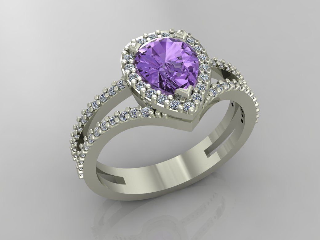 Ring 3D Print 3D print model 3D print model gold engagement w... 3D print model_4