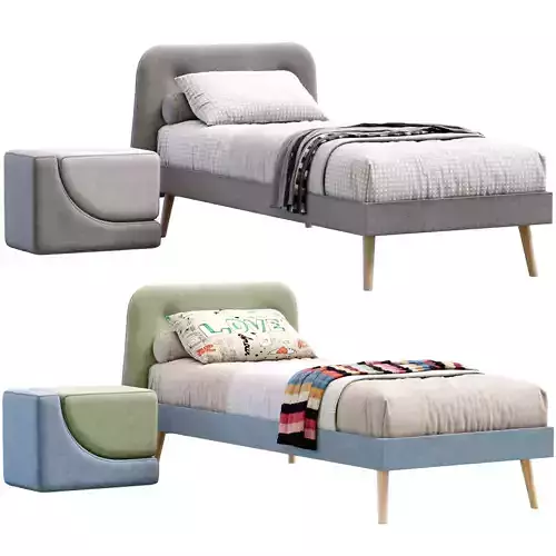 Cleo Single  Bed By Nidi 3D model