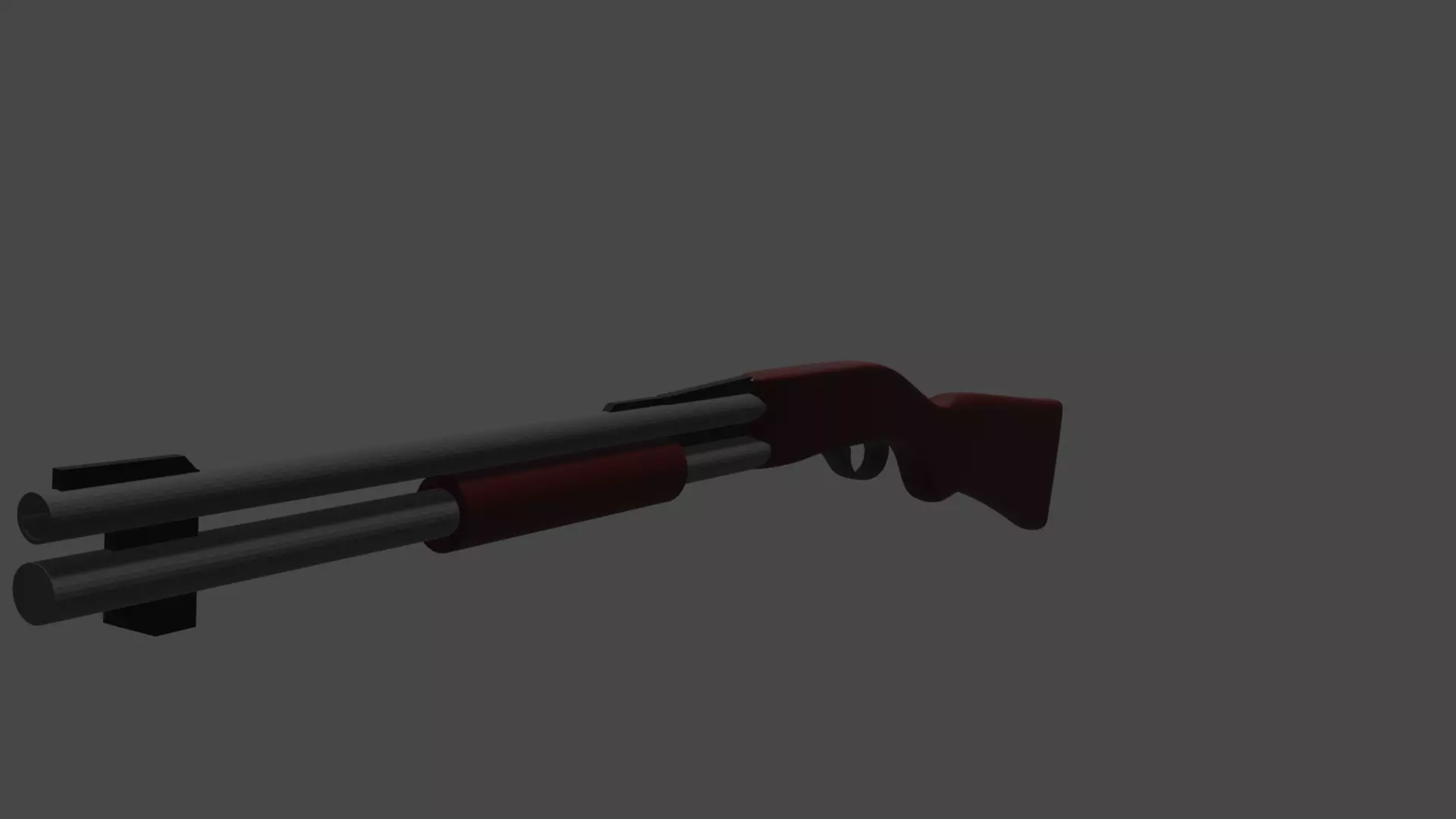 shotgun Free low-poly 3D model_0