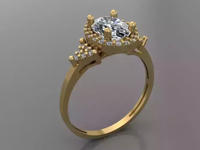 Ring 3D Print 3D print model 3D print model topaz engagement