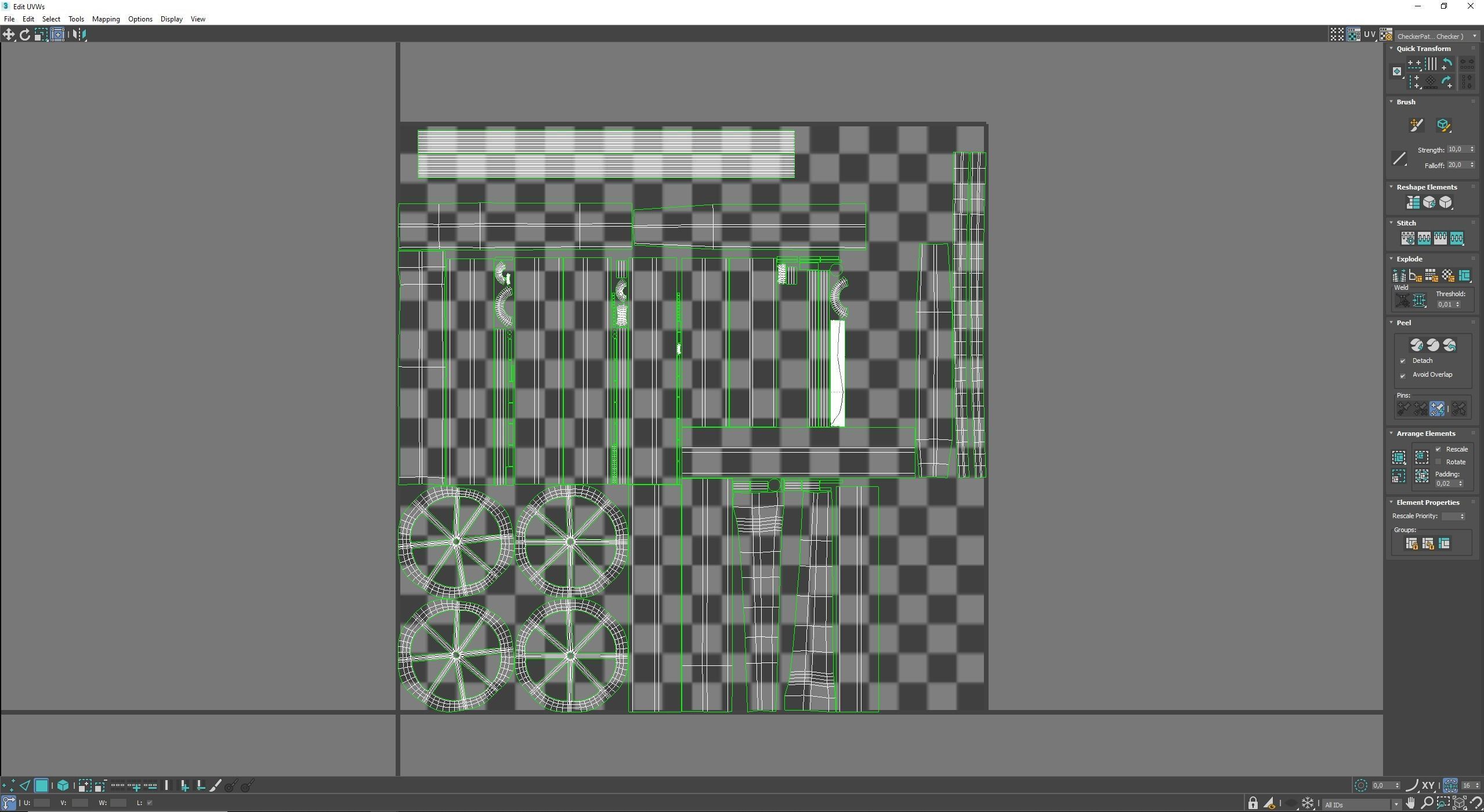 Medieval Cart  Low-poly 3D model_8
