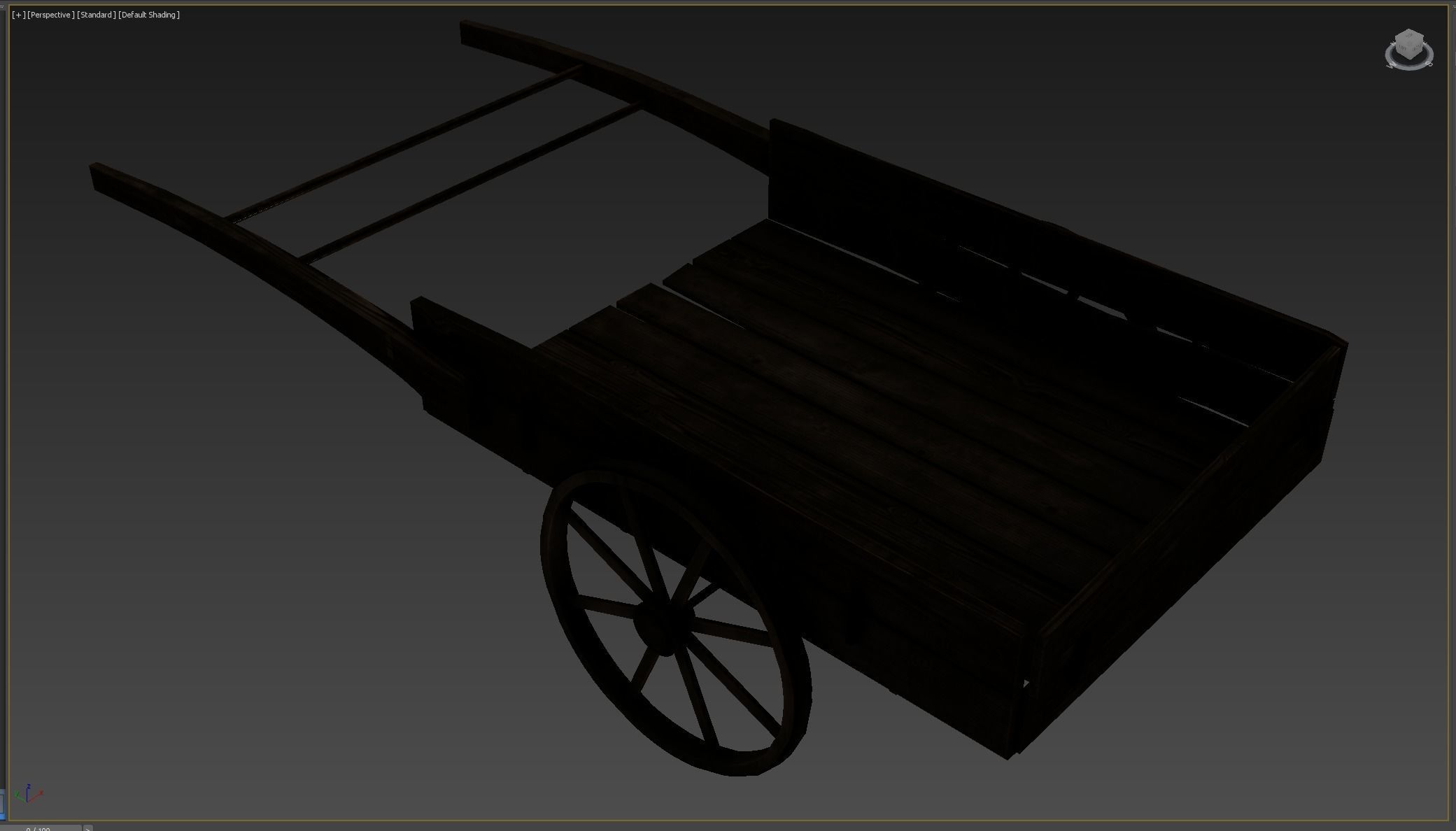 Medieval Cart  Low-poly 3D model_6