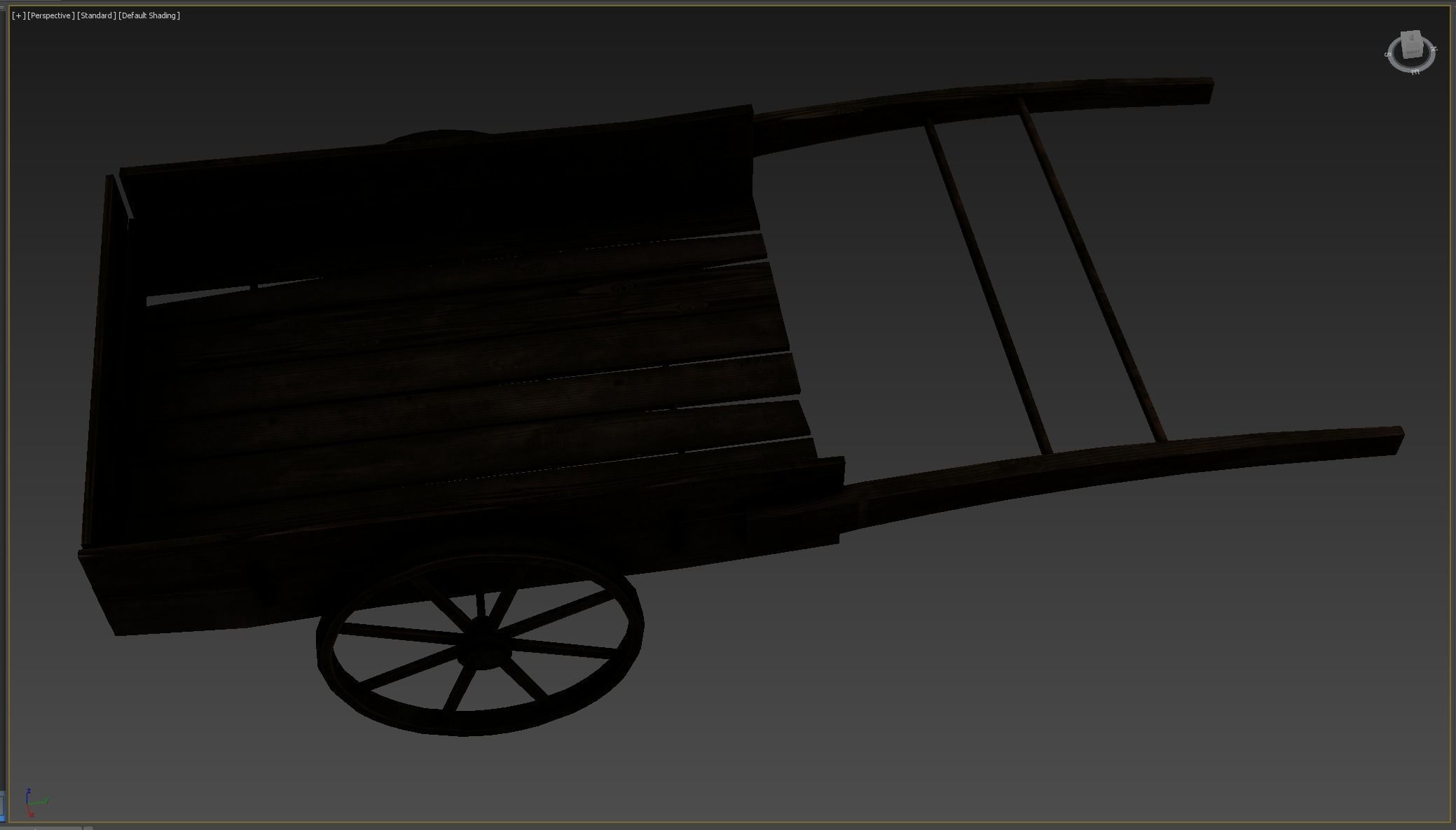 Medieval Cart  Low-poly 3D model_7