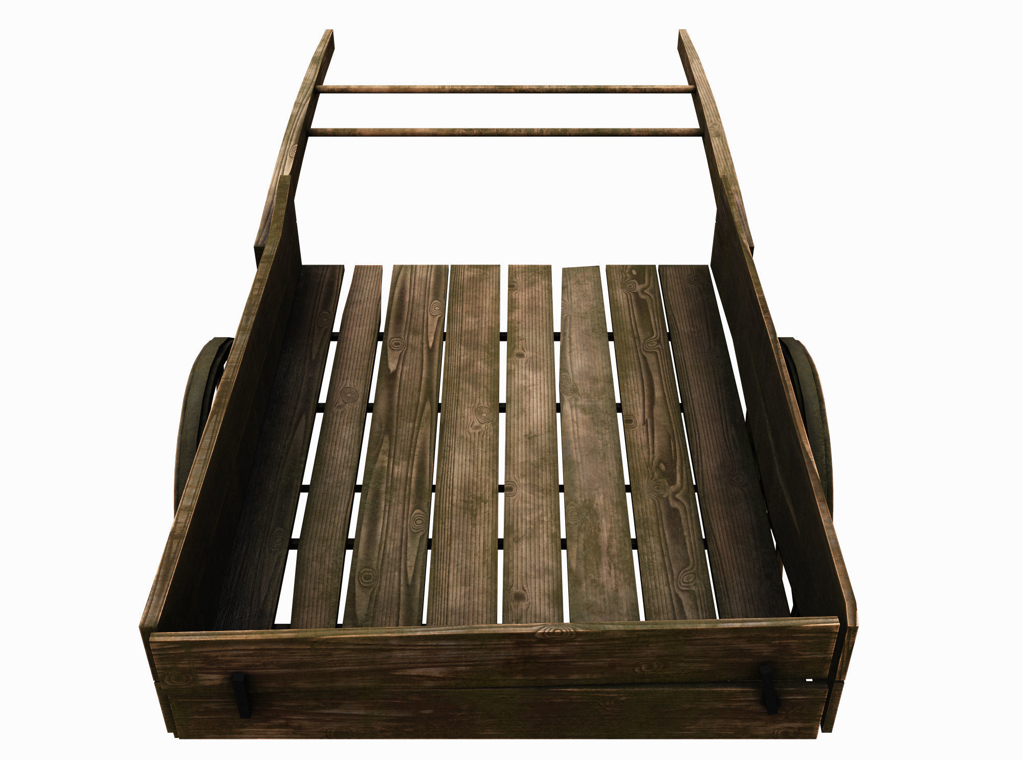 Medieval Cart  Low-poly 3D model_1