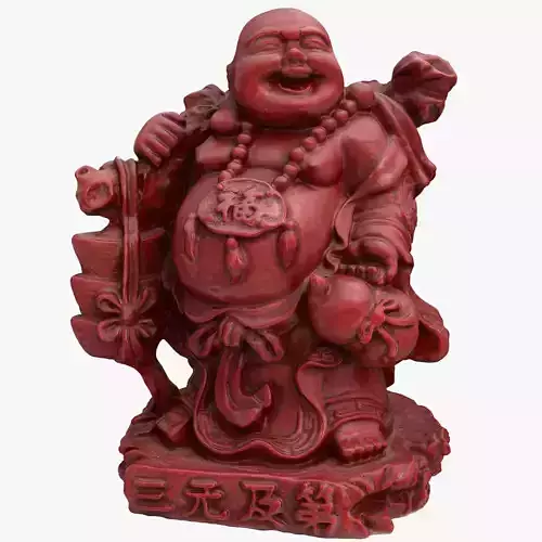Monk Laughing Buddha Low-poly 3D model