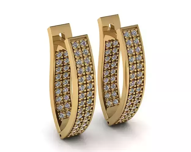 Earrings with diamonds