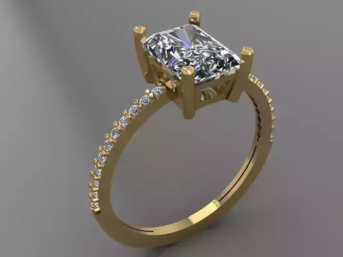 Ring 3D Print 3D print model 3D print model amethyst engagement