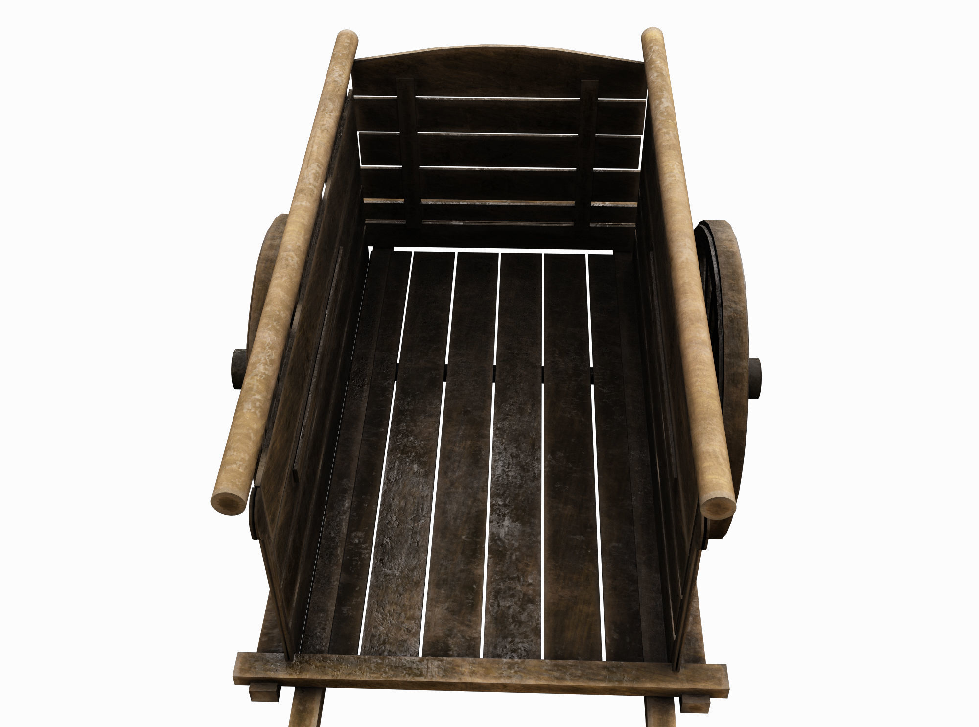 Medieval Cart  Low-poly 3D model_2