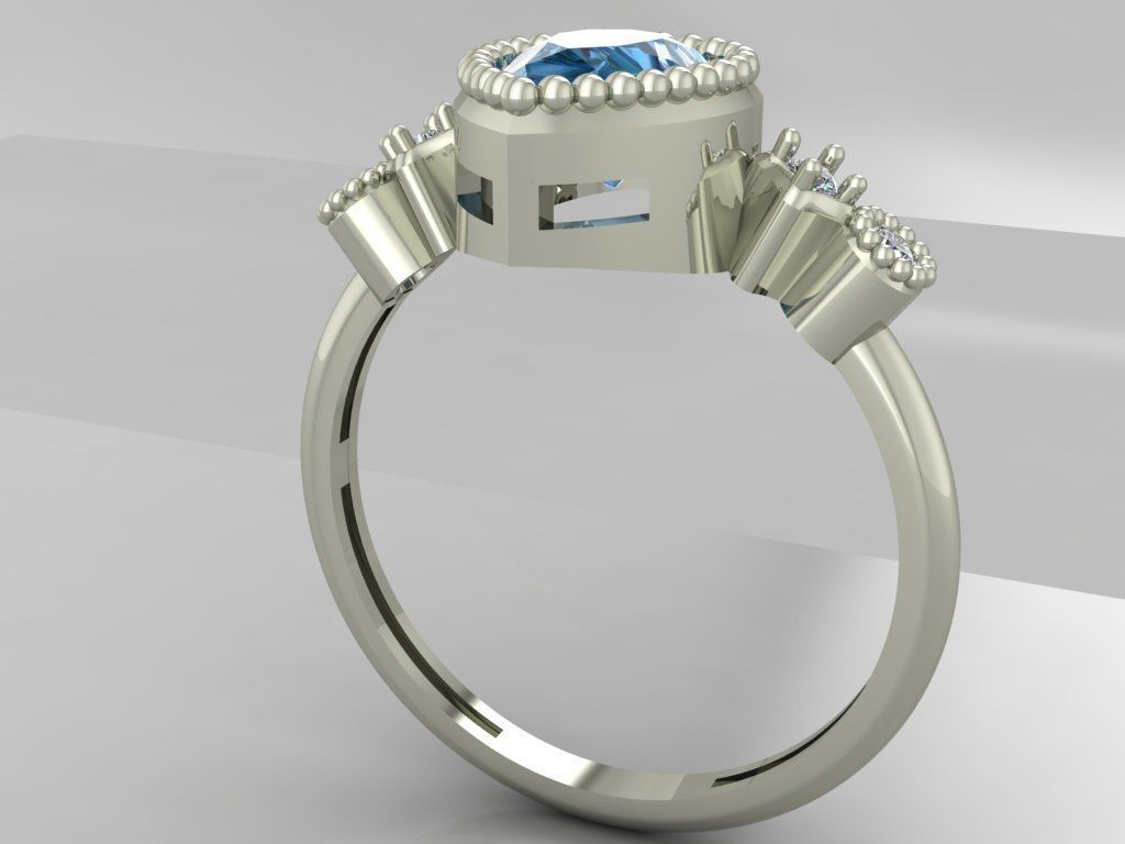 Ring 3D Print 3D print model 3D print model gold with pear sh... 3D print model_3