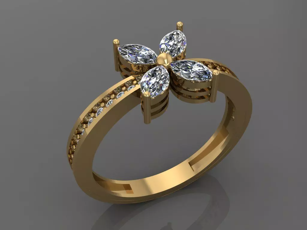 Ring 3D Print 3D print model 3D print model gold with topaz a... 3D print model_0