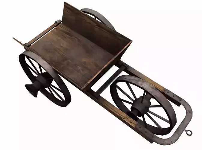 Medieval Cart  Low-poly 3D model