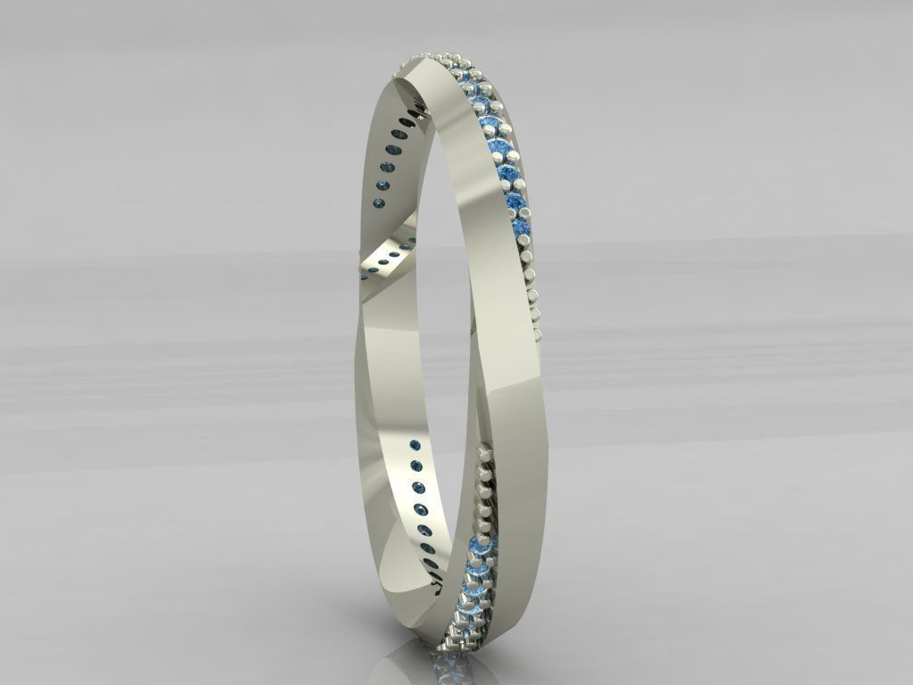 Ring 3D Print 3D print model 3D print model gold band with em... 3D print model_5