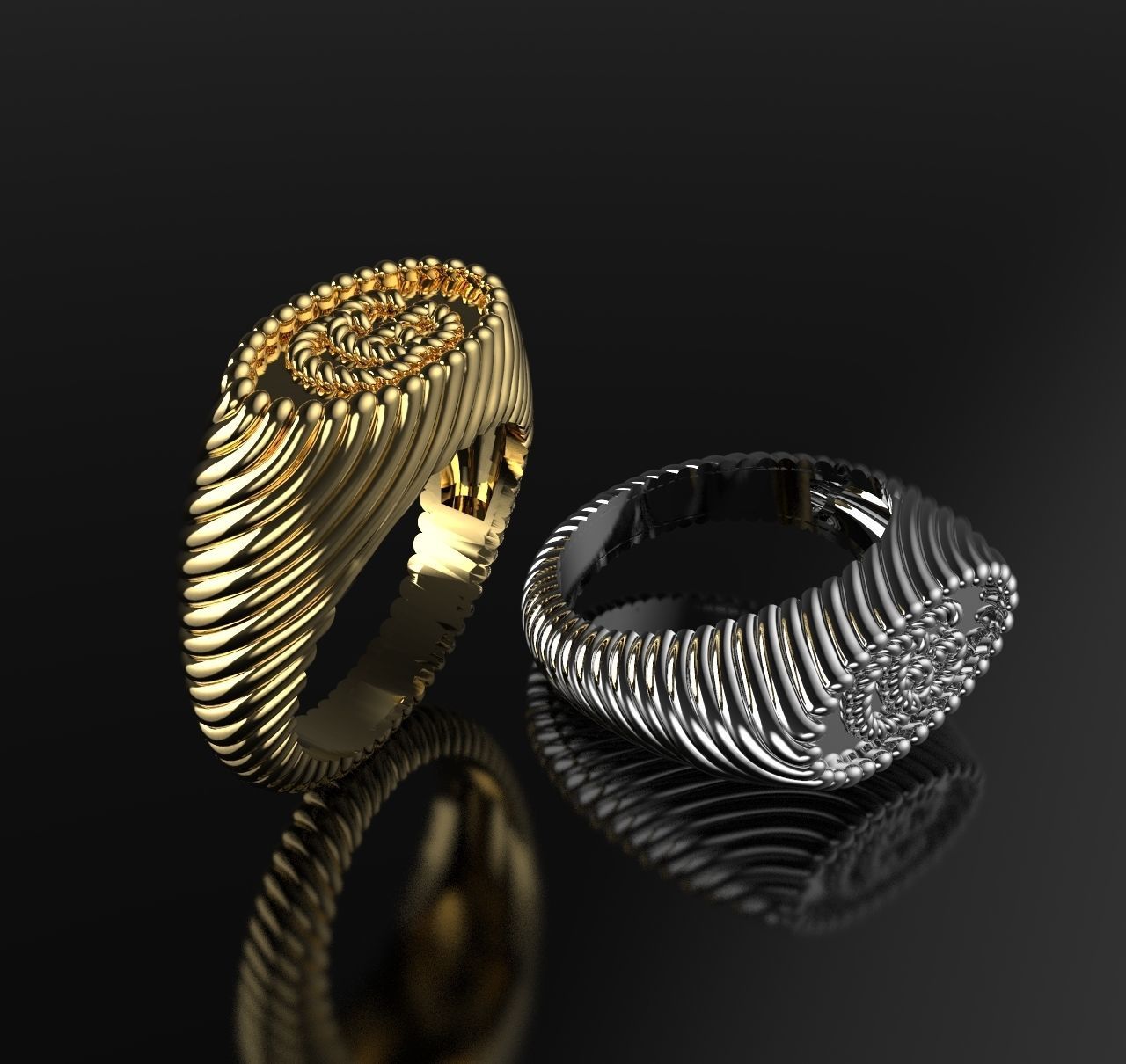 Ring famous family  3D print model_4