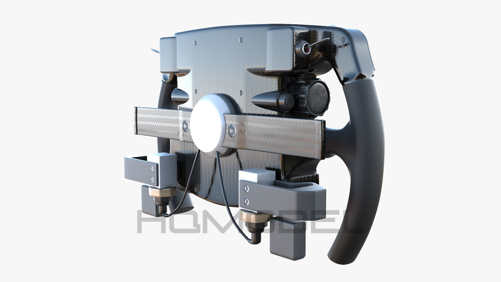 F1 Ferrari SF15-T Steer Wheel Formula PBR 2015 Low-poly 3D model_22