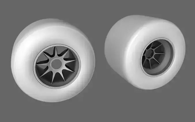 F1 2017 Tire Rim Collection Free low-poly 3D model