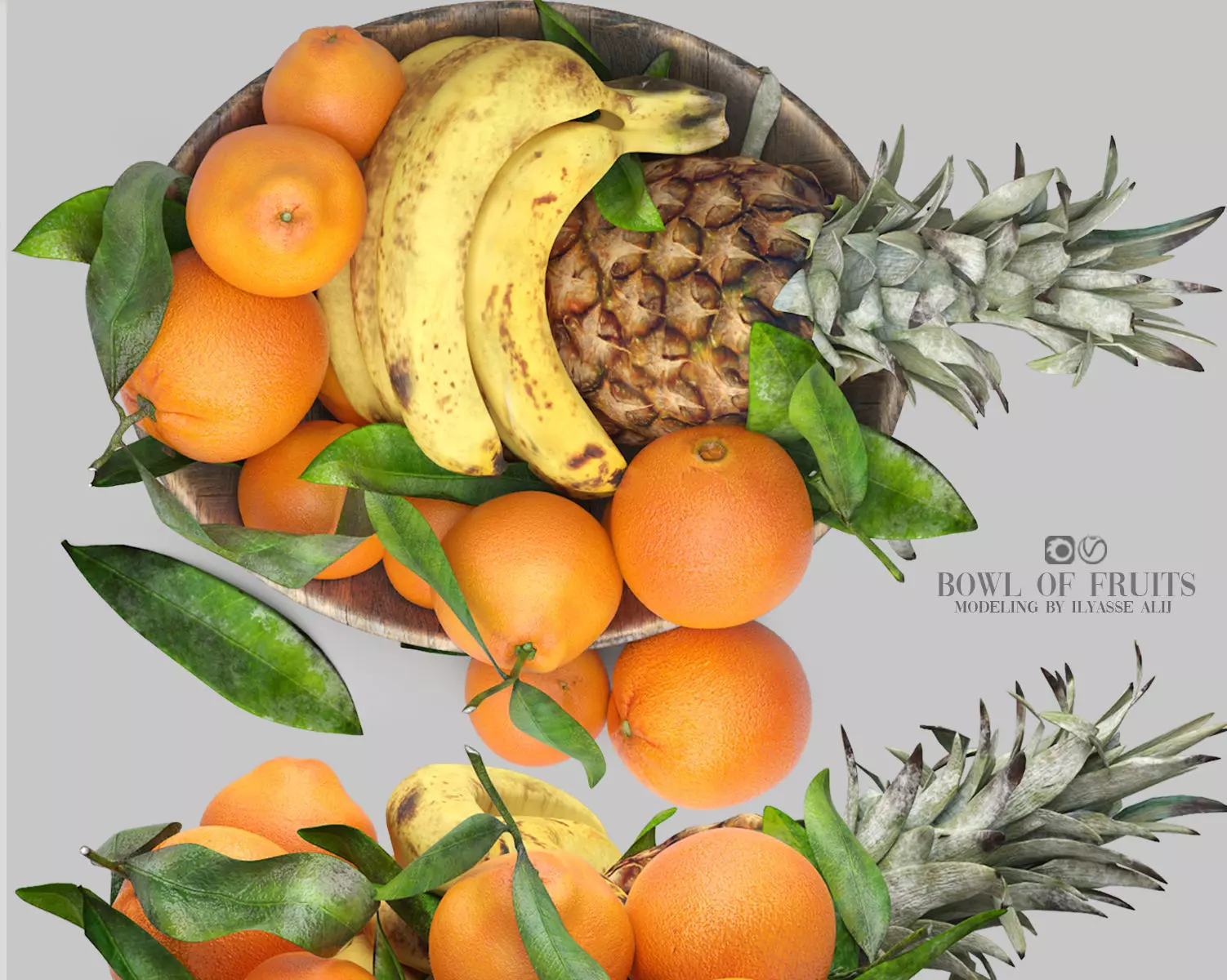bowl of fruits 3D model_0