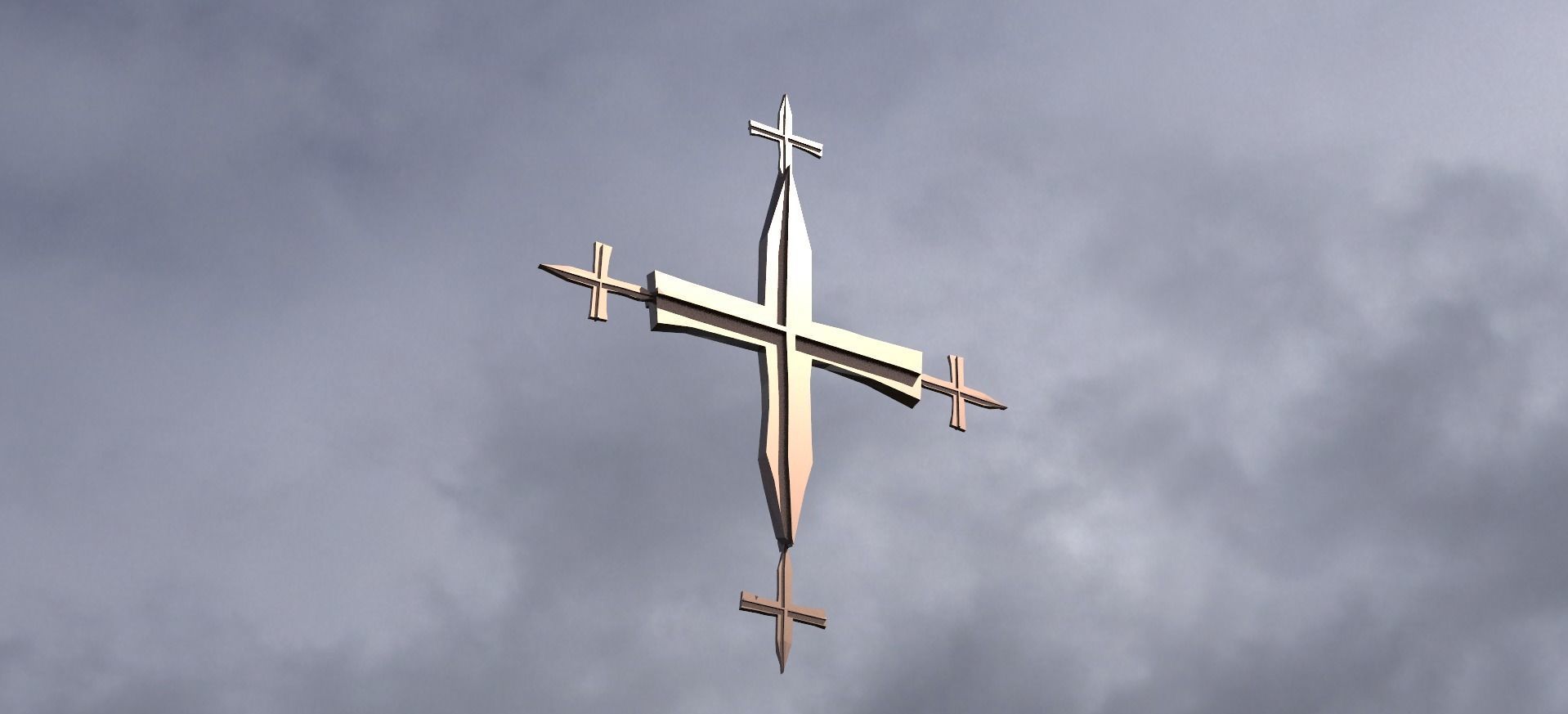 Rough cross 2 3D model_1