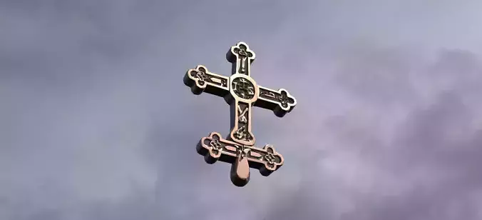 Medieval cross 2 3D model
