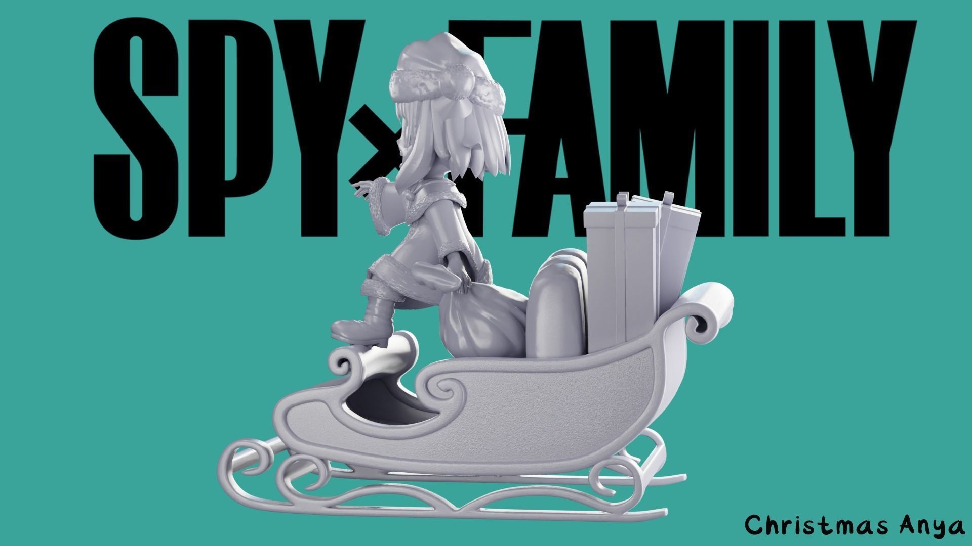 Christmas Anya Forger - SPY x FAMILY 3D print model_9