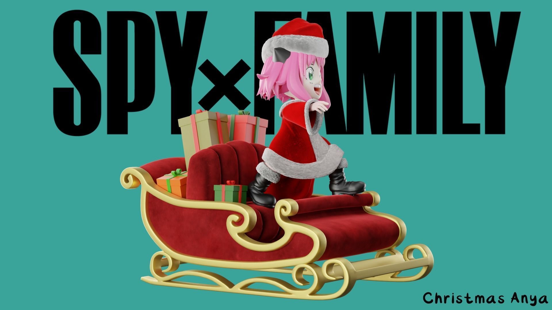 Christmas Anya Forger - SPY x FAMILY 3D print model_6