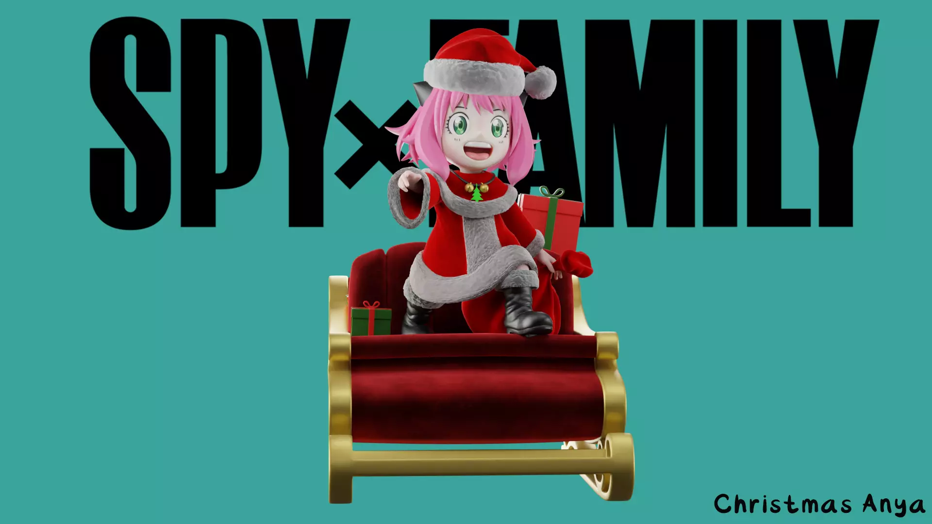 Christmas Anya Forger - SPY x FAMILY 3D print model_0