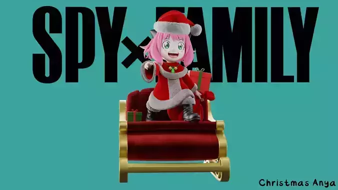 Christmas Anya Forger - SPY x FAMILY 3D print model