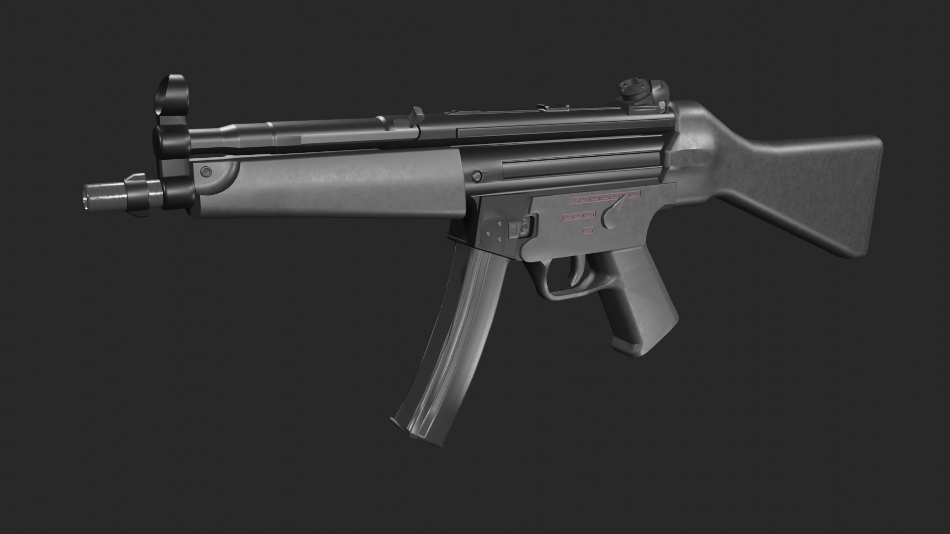 MP-5 MP5 SMG 3D model_2