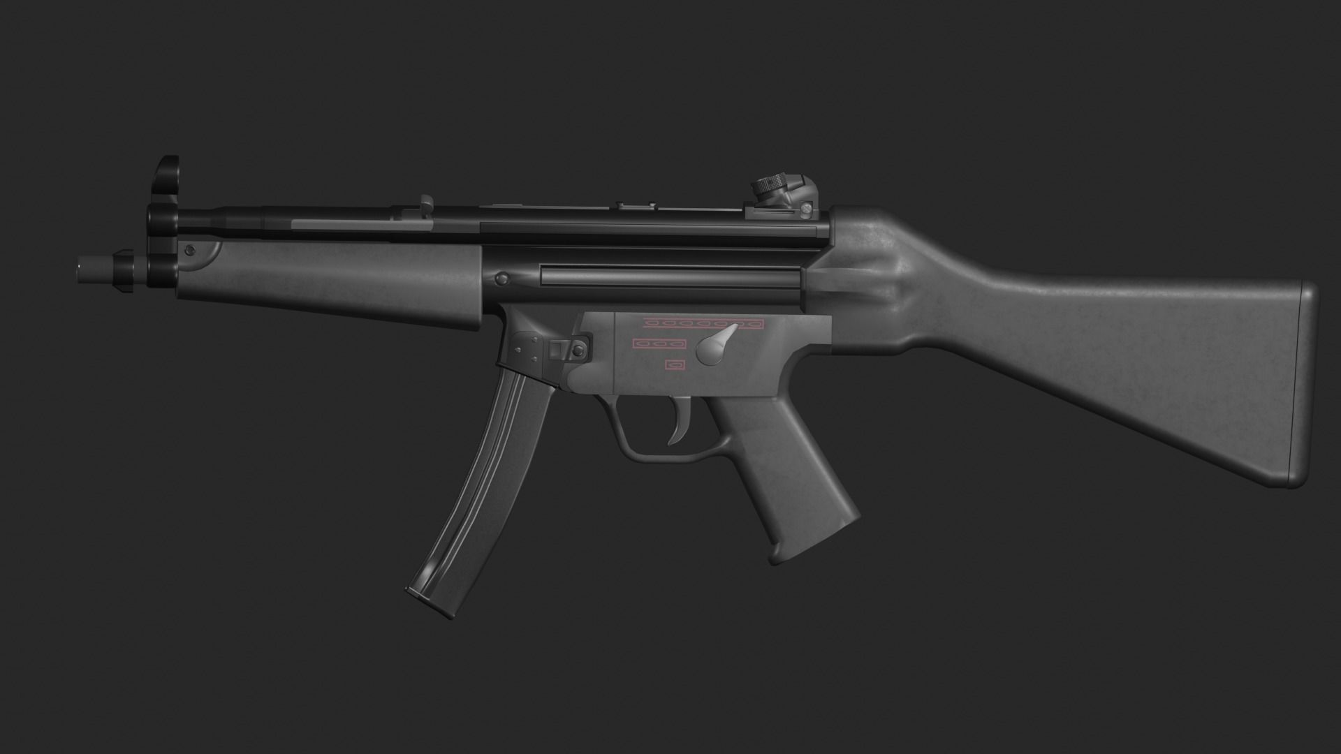 MP-5 MP5 SMG 3D model_1